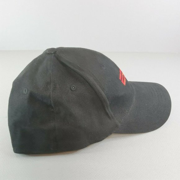 ESPN Logo Black Red Back Baseball Cap Hat NWT One Size Fits Most - Picture 6 of 9